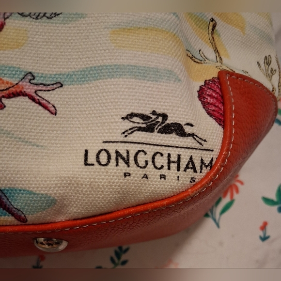 EUC RARE Vintage Longchamp Limited Edition Sea Treasure Nautical Boho Purse Bag - Picture 11 of 16